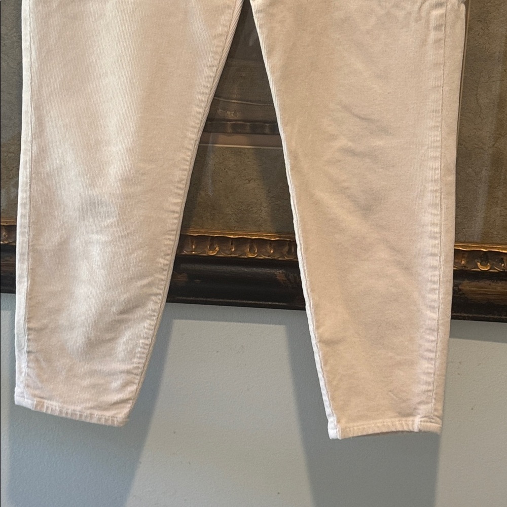 J Brand Women's Alana Light Cream Corduroy Ankle Jeans - Picture 3 of 9